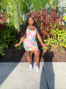 Tye dye island vides dress