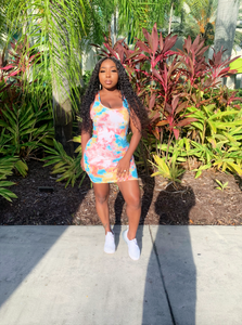 Tye dye island vides dress