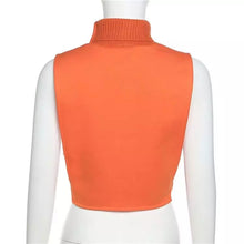 Load image into Gallery viewer, Running numbers# turtleneck crop shirt
